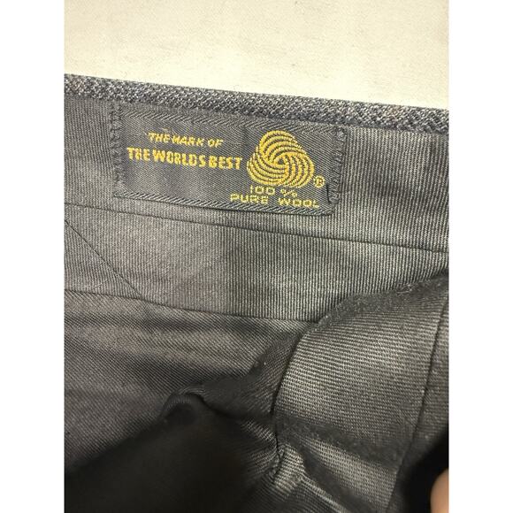 Britghes of Georgetowine 100% Wool Dres Pants Tailored Pleated 38x27 Dark Grey - Picture 4 of 12